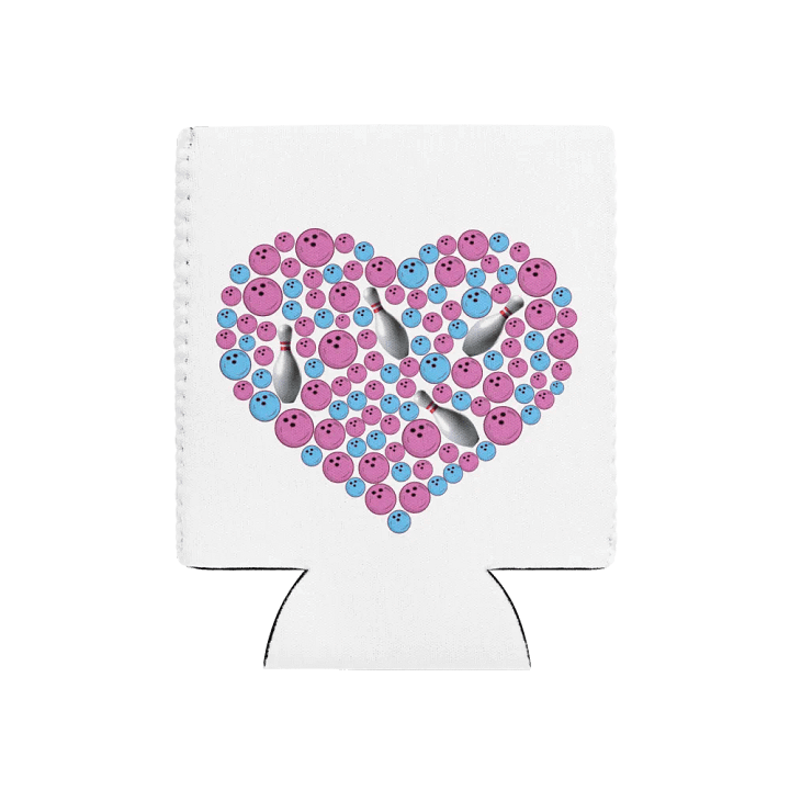 Pure Heart Bowling Pink And Blue Strike Can Cooler product image (1)