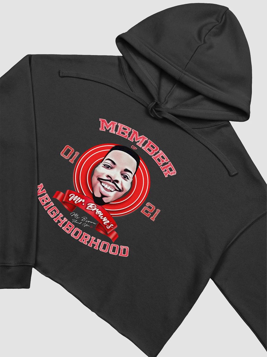 Mr. Brown's Neighborhood Crop Hoodie (Black) product image (3)