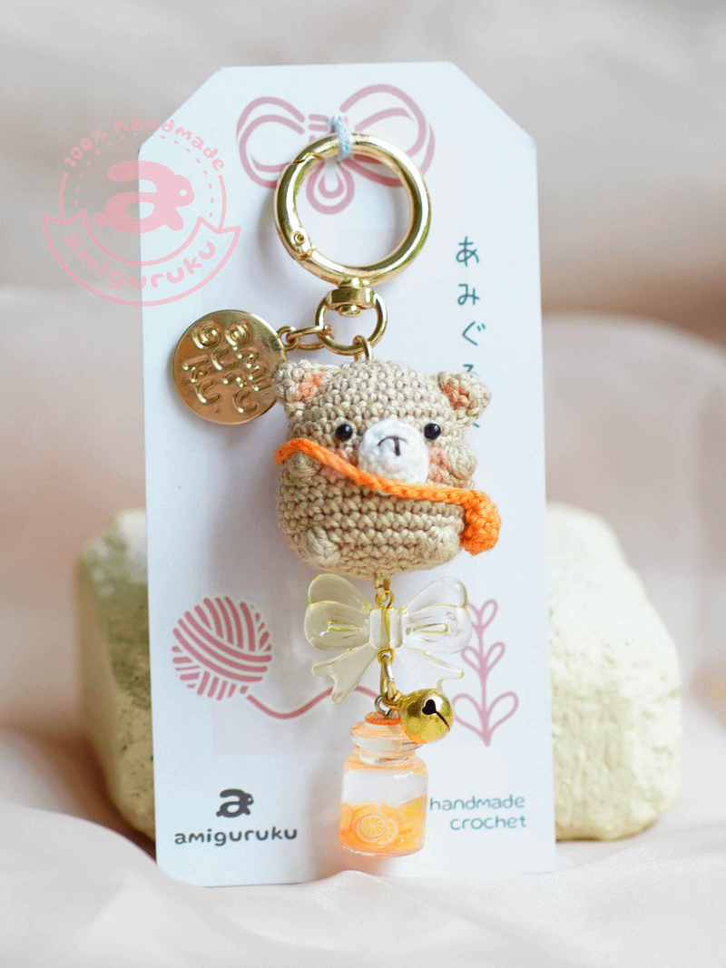 Sling Bag Beige Bear - Keychain
