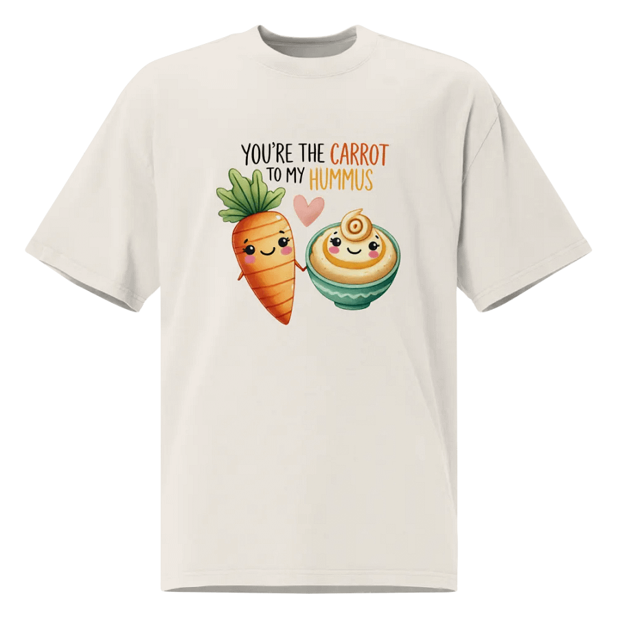 Carrot to my Hummus - Word Pun Oversized Tee product image (3)