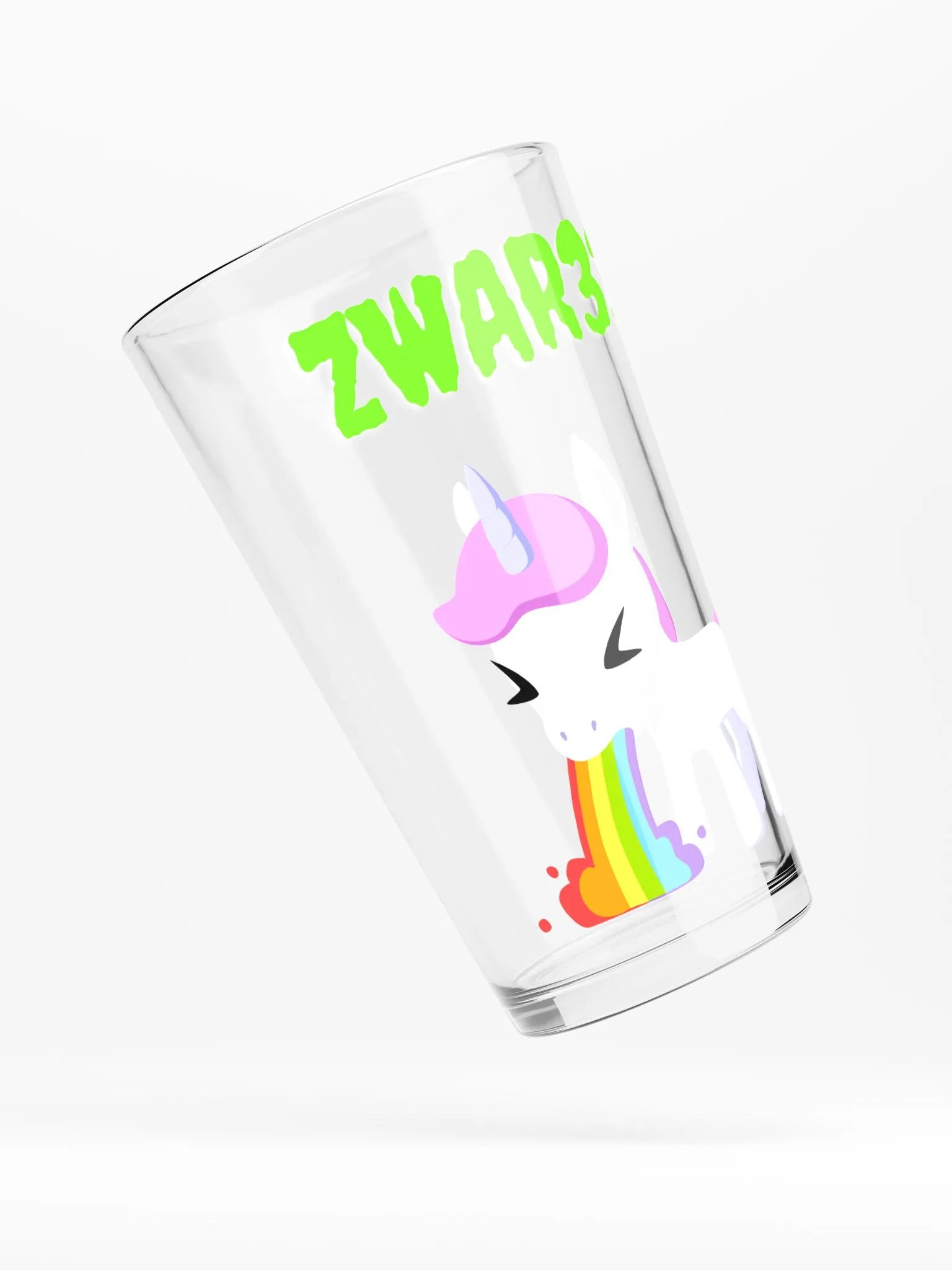 Puking Unicorn Pint Glass product image (4)