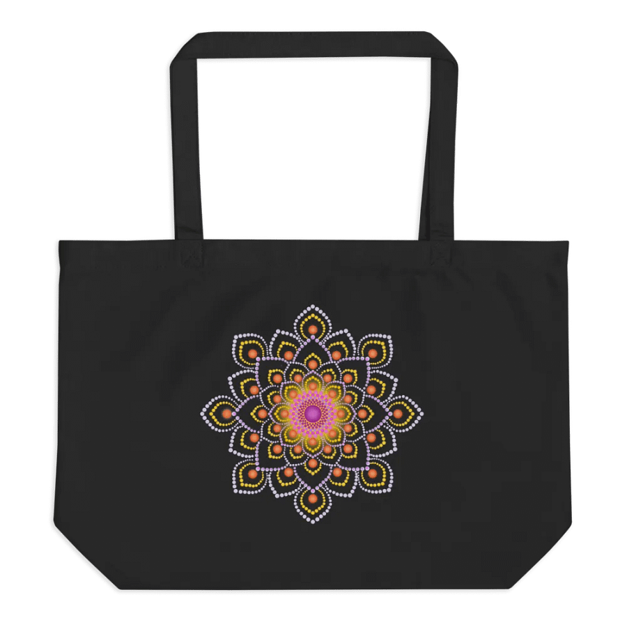 Simple Colorful Dot Mandala Organic Cotton Tote Bag product image (5)