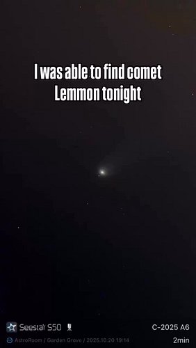 🔭This comet wont be visible again until the year 3175! ☄️ #telescope #space #seestar #astronomy #astrophotography #astro #see...