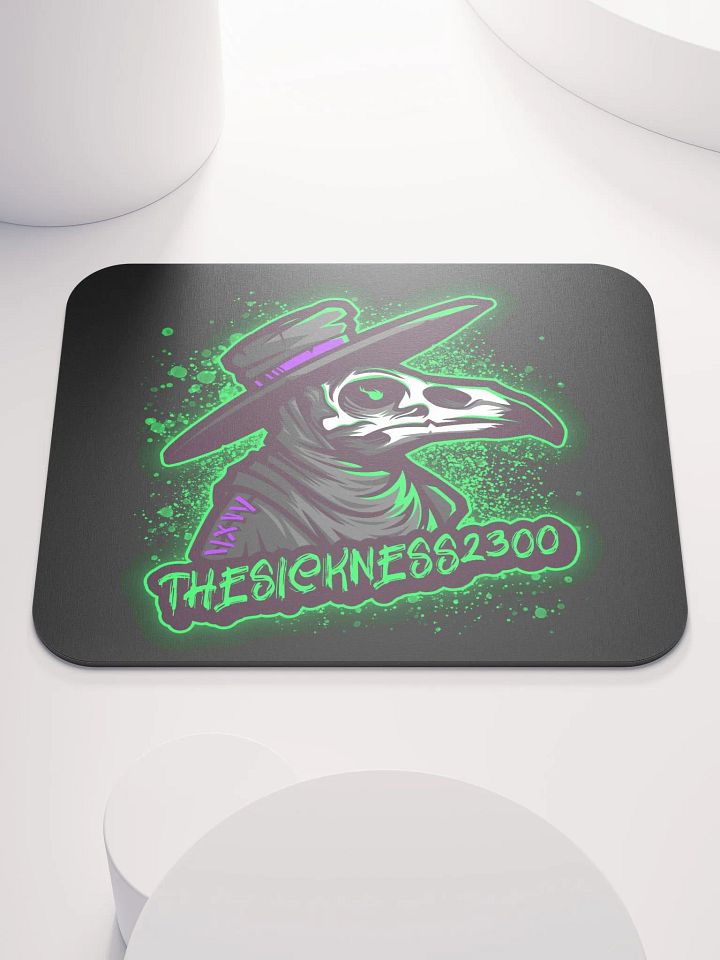 Black background theSICKNESS2300 logo mouse pad product image (1)