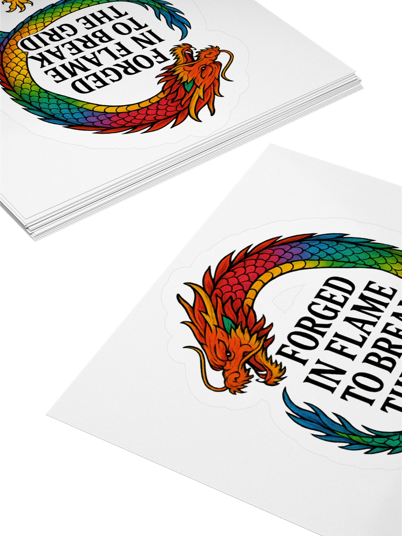 🐉 Forged in Flame – Dragon Sigil Sticker Stick the signal. Break the grid. product image (4)