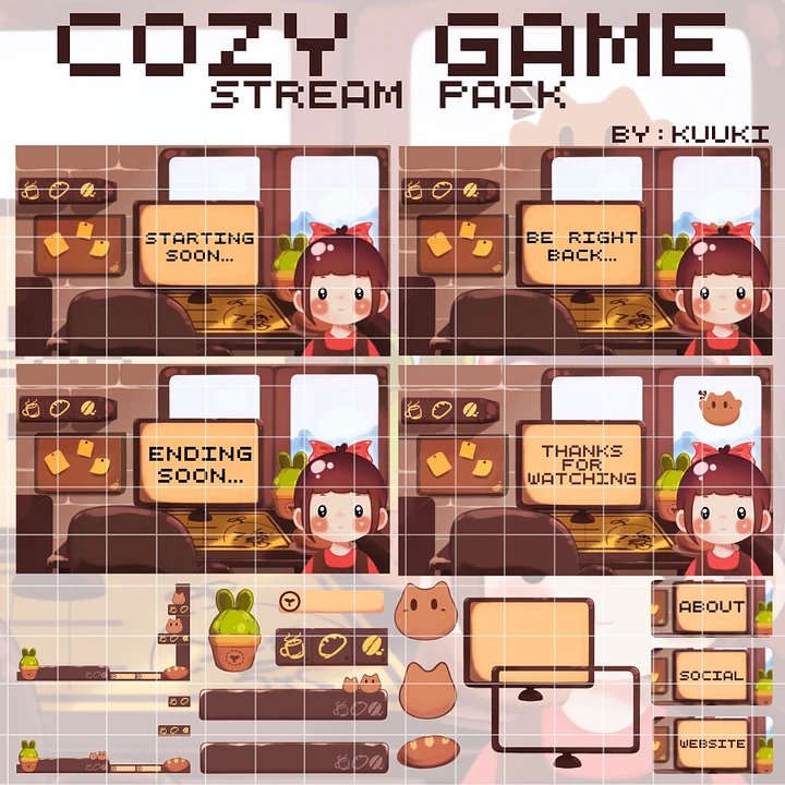 [Customizable Stream Pack] Cozy Game🌵 product image (1)