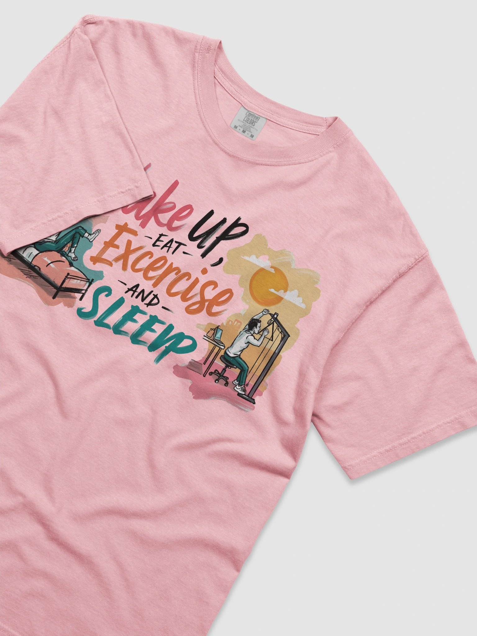 Sunrise Fitness Motivation | Wake-Up Workout Art Heavyweight T-Shirt product image (23)