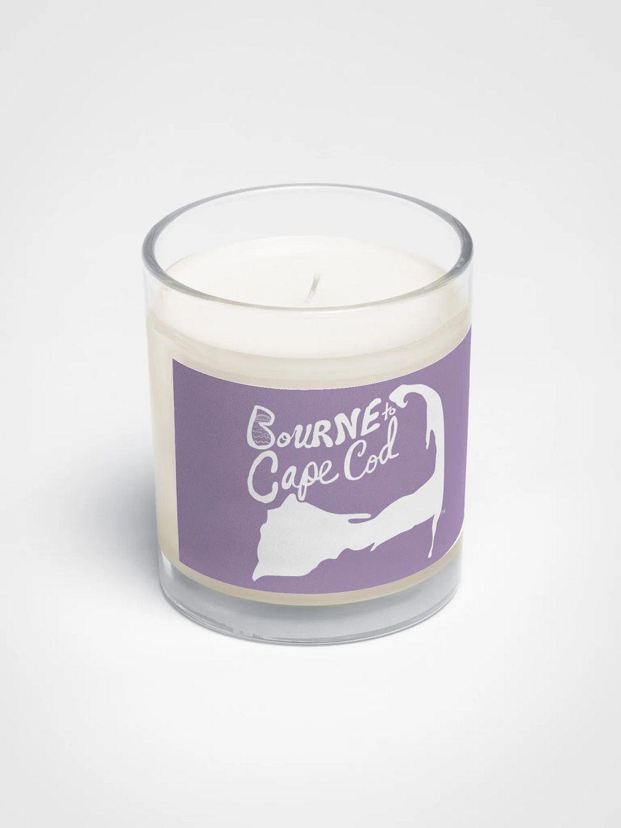 BOURNE to Cape Cod™ | Beach Vibes Candle | Unscented Soy Wax in Glass Jar | White Logo on East Side Lavender product image (2)