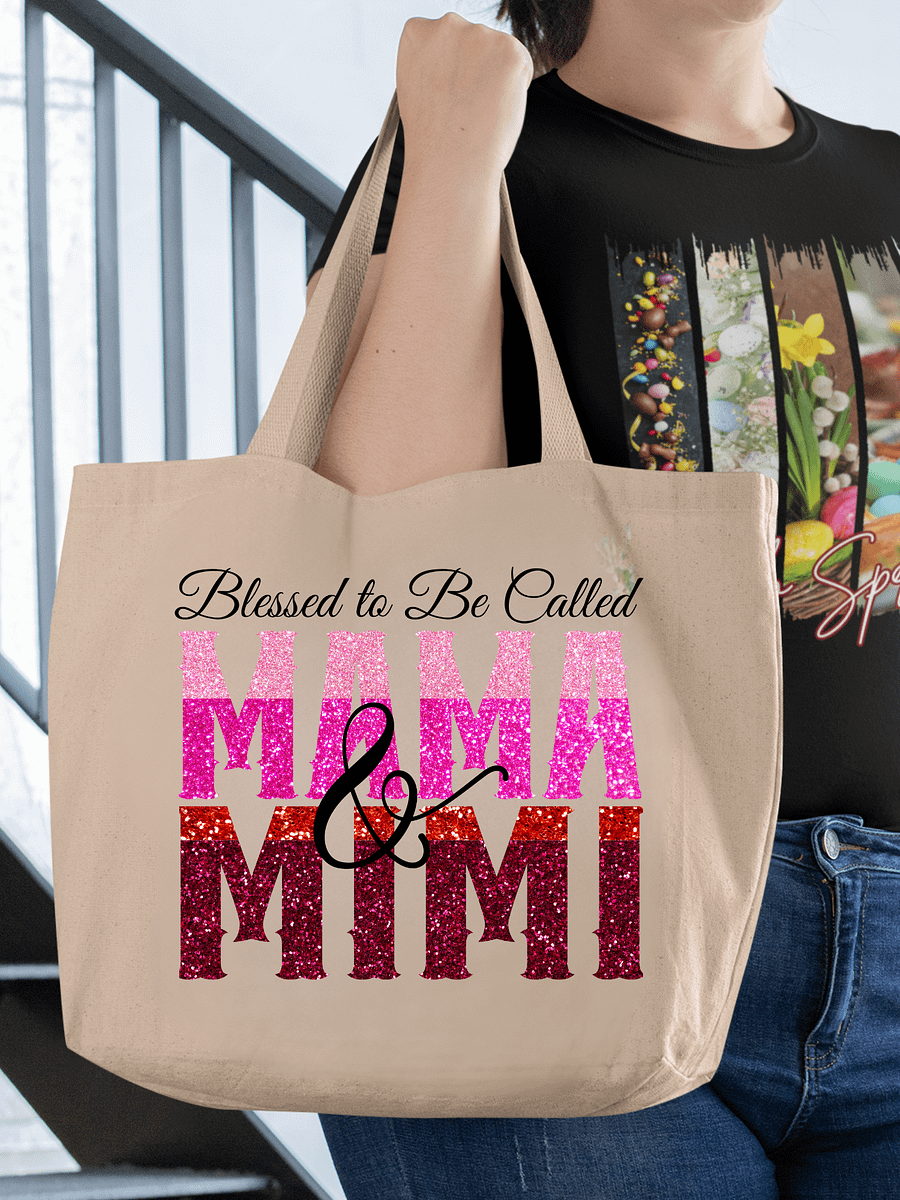 Blessed To Be Called Mama and Mimi, Mothers Eco Tote Bag product image (1)