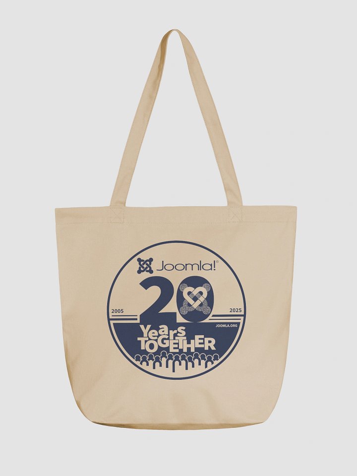 Joomla! 20th Anniversary Edition<br /> — Eco-Friendly Tote Bag / Oyster — product image (1)