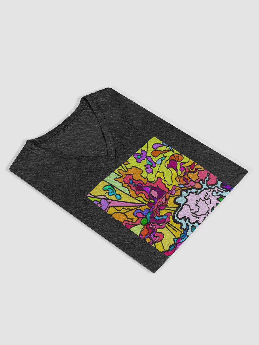 Vibrant Swirls Relaxed V-Neck Tee - Wave at Sunset product image (13)