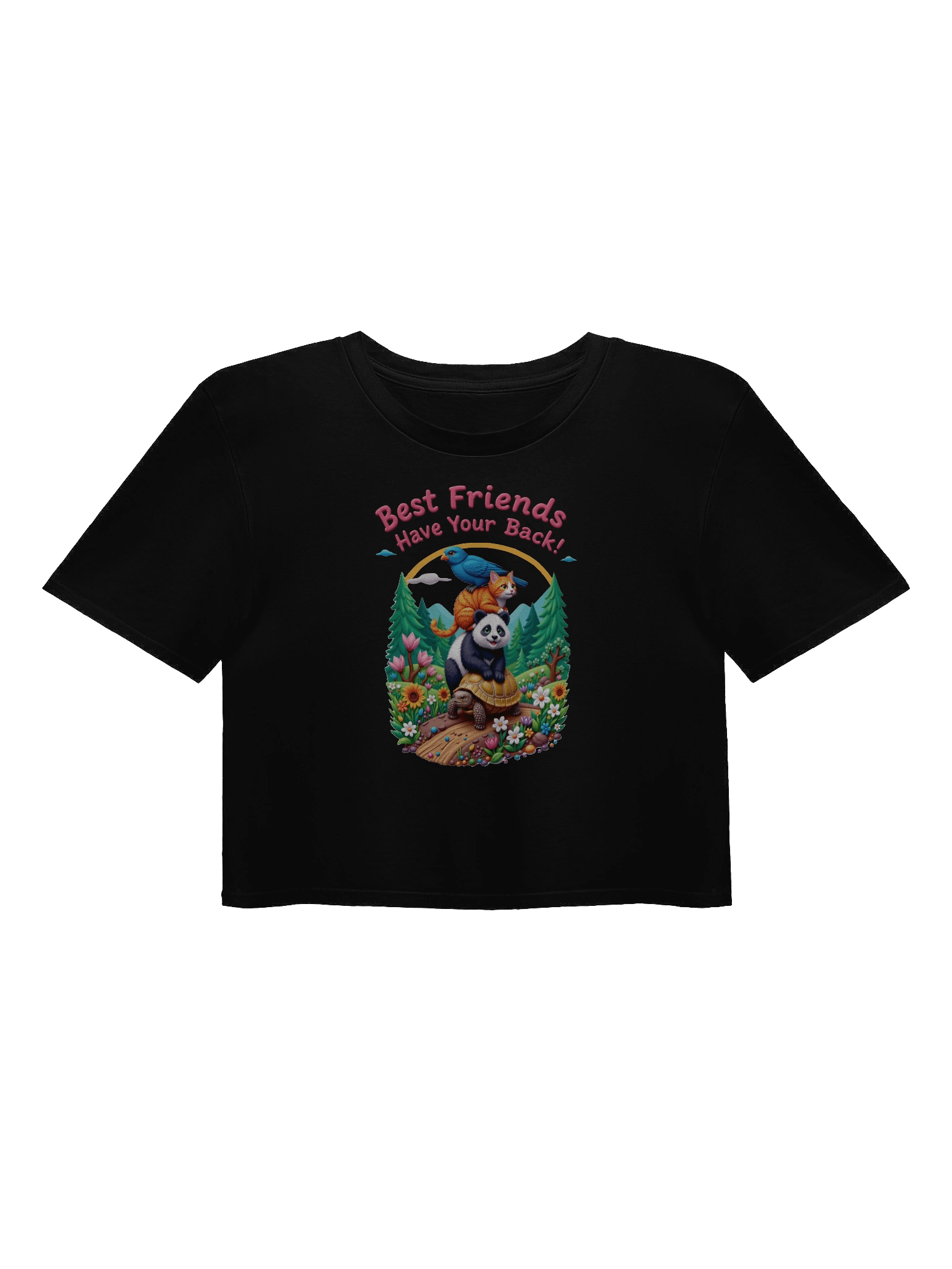 Whimsical Animal Stack Crop Top product image (4)