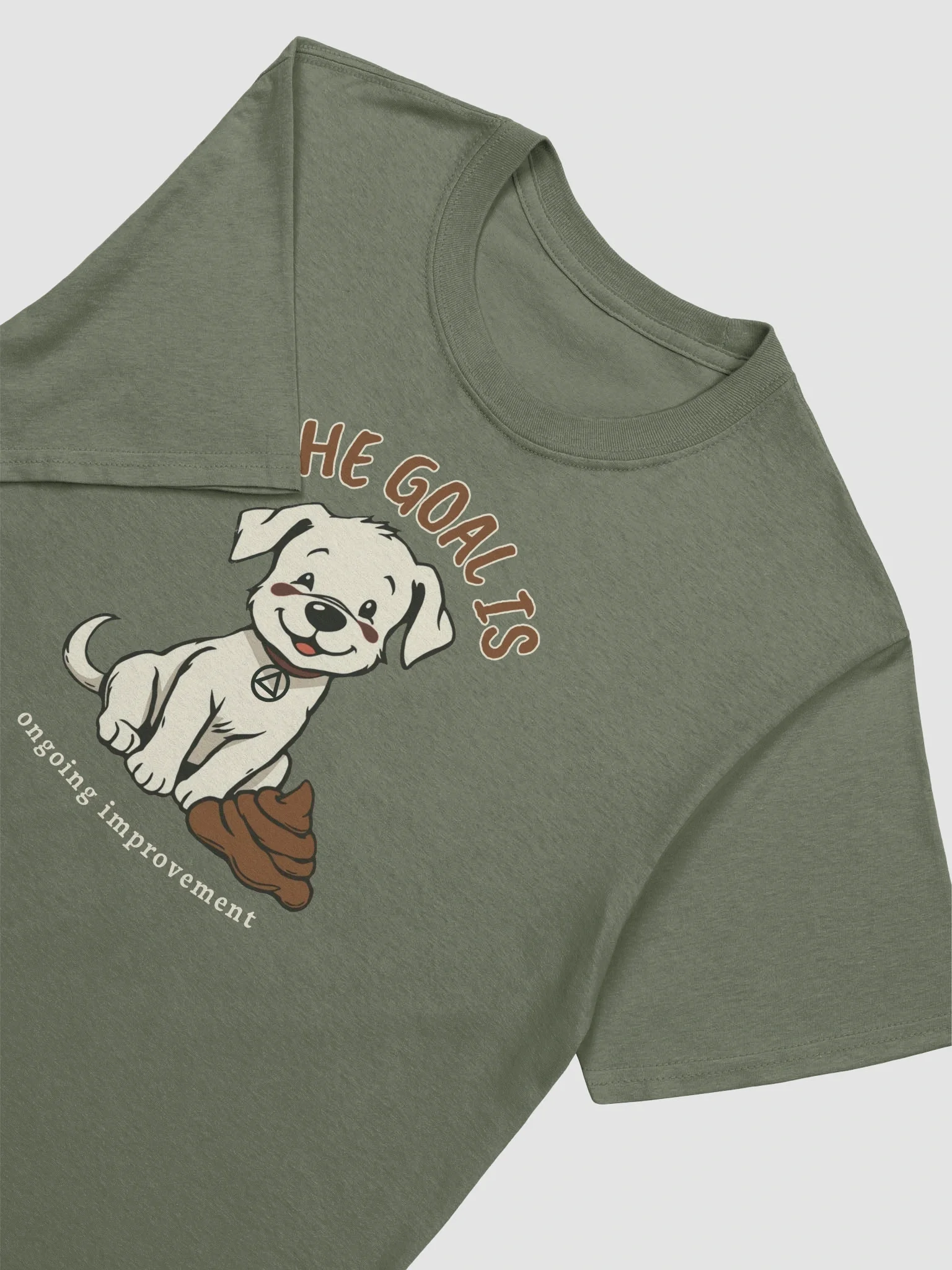 The Goal is Ongoing Improvement Dog Lovers AA Recovery T-Shirt product image (2)