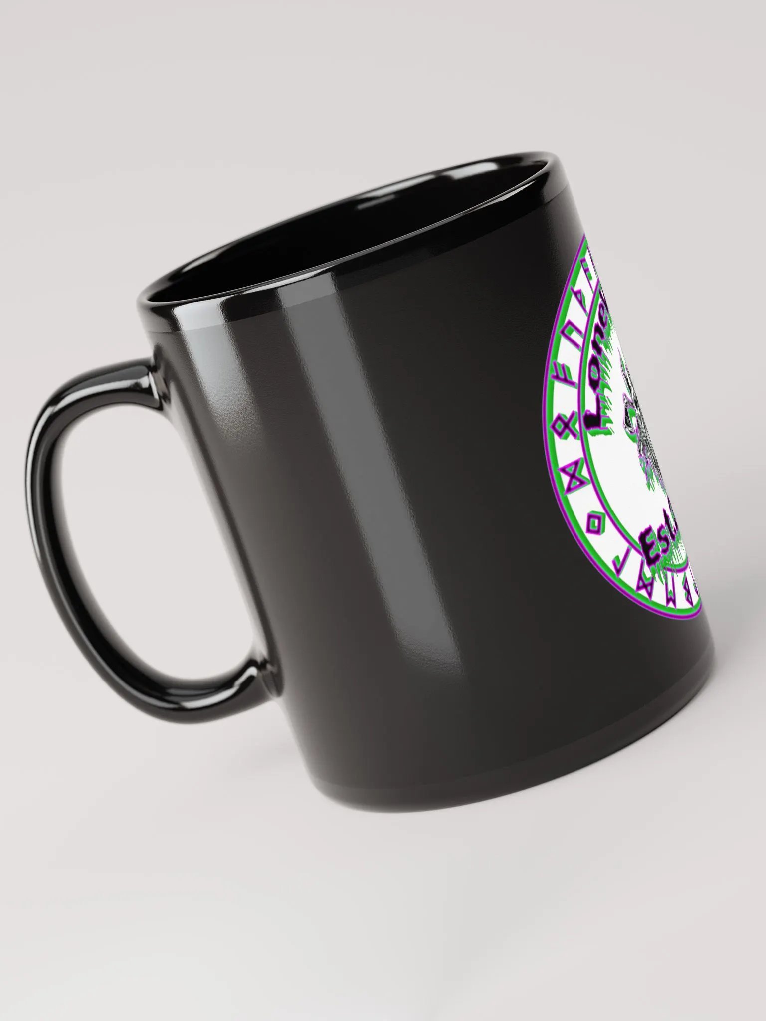 LoneVikingTTV Glossy Black Mug product image (5)