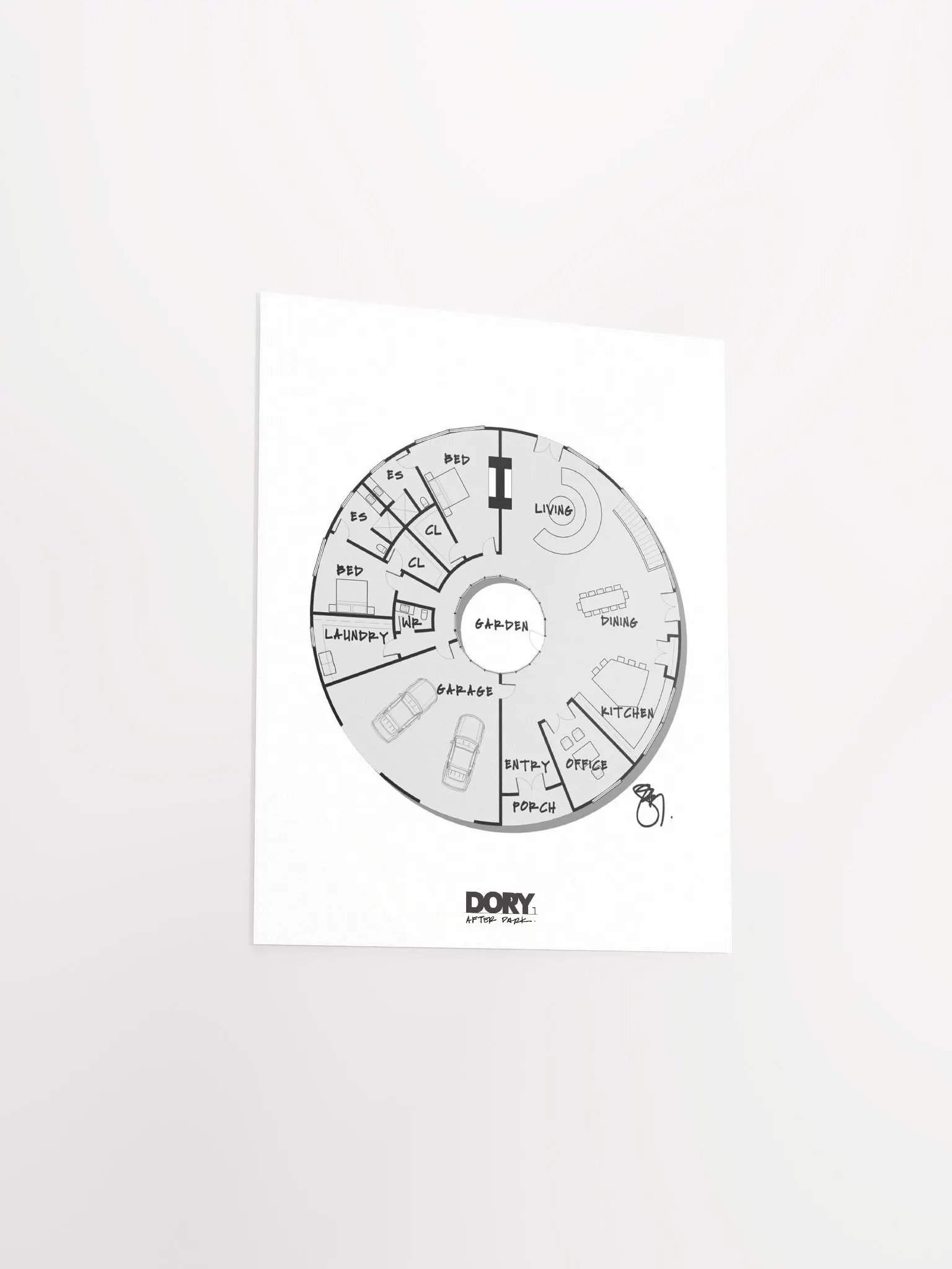 Alphabet Floor Plan Poster - O product image (3)