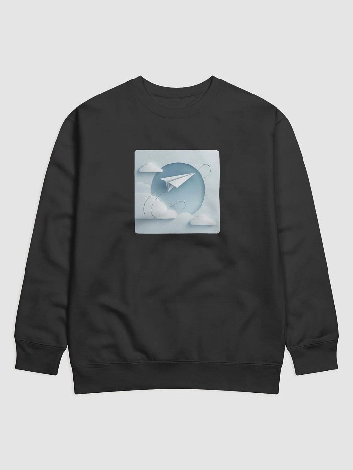 Skyward Soar Cotton Sweatshirt | AI design paper airplane product image (1)