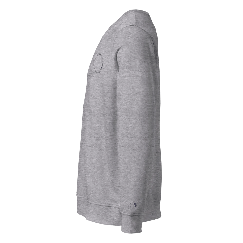 Embroidered Circle Crewneck (Gray) product image (3)