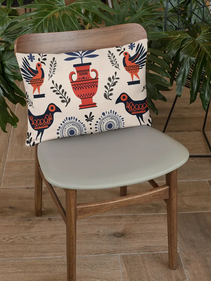 Hellenic Folk Elegance: Greek Heritage Cushion product image (2)