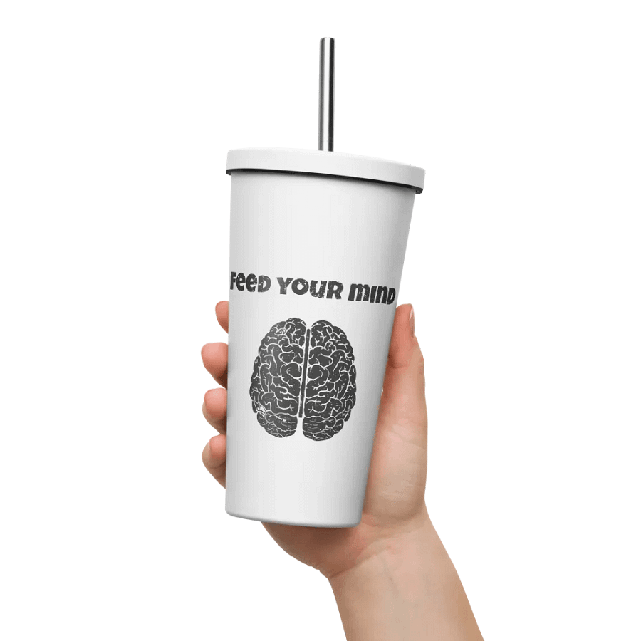 Feed Your Mind Insulated Tumbler with a Straw product image (11)