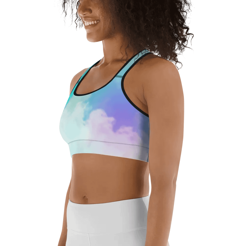 Blur cloud rainbow Design Sports Bra - V2 product image (6)