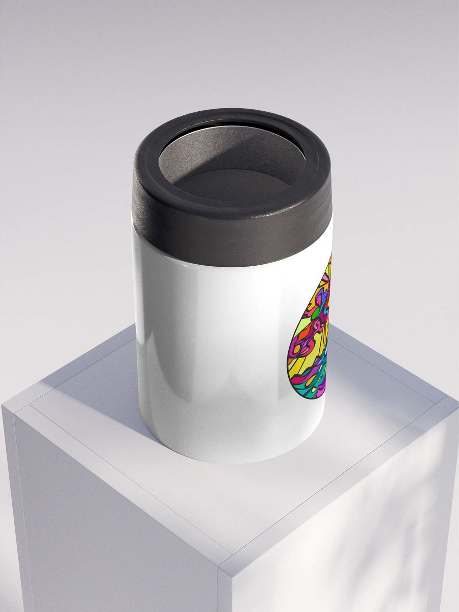 Vibrant Swirl Stainless Steel Koozie - Wave at Sunset product image (4)
