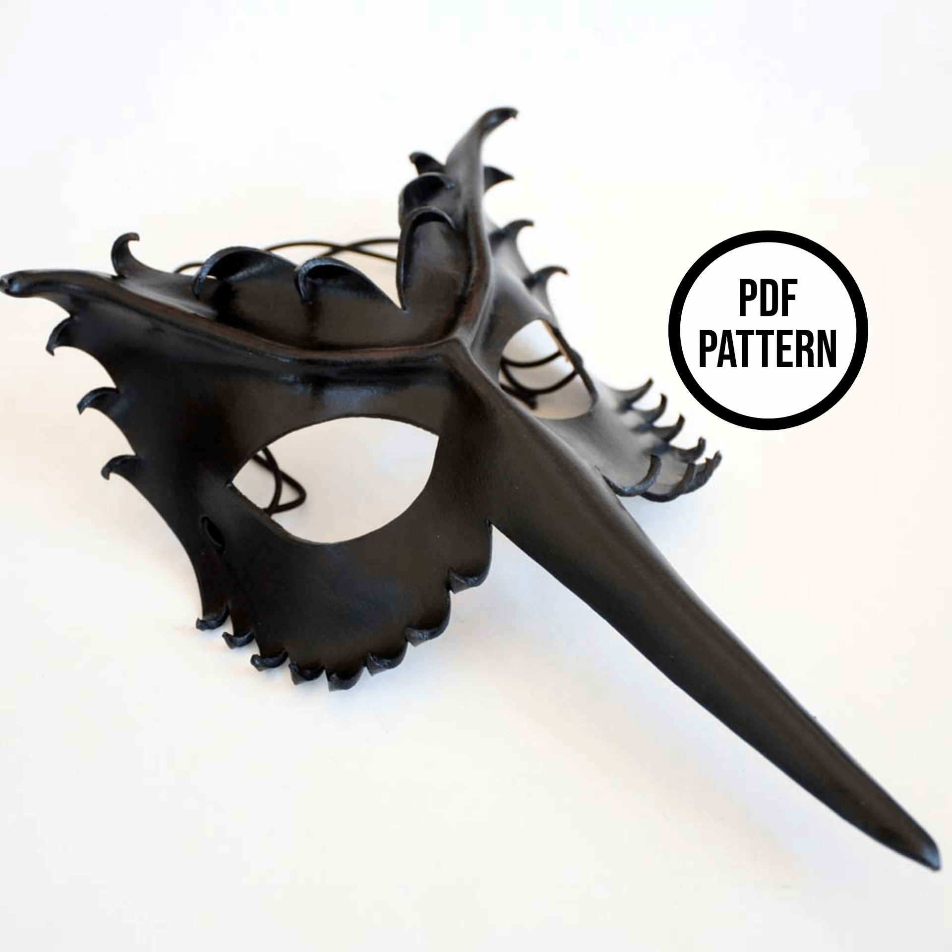 Bird Mask PDF Pattern for Leather product image (3)