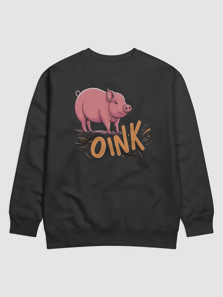 OINK Cartoon Pig Premium Sweatshirt product image (1)