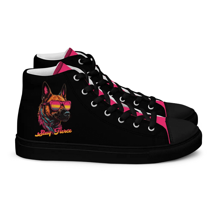 Stay Fierce Women's K9 Malinois Canvas High Tops product image (2)