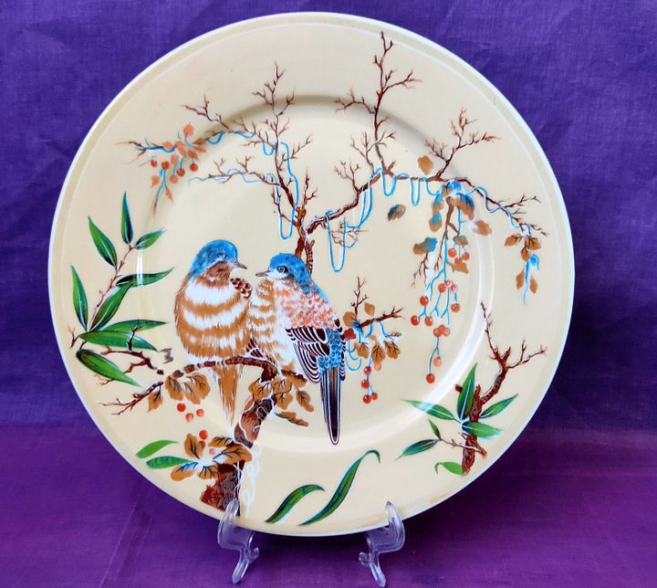 Extraordinário prato Japonês, flor de cerejeira, símbolo da amizade, pássaros, decoração de casa, amiga especial product image (1)
