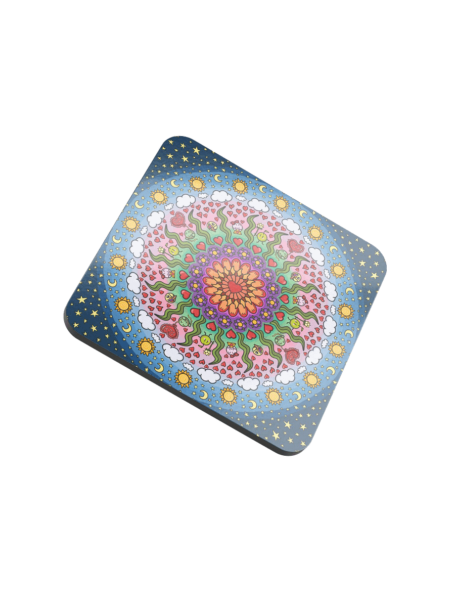 Dango Valentines Mandala - Glossed Cork Coaster product image (2)