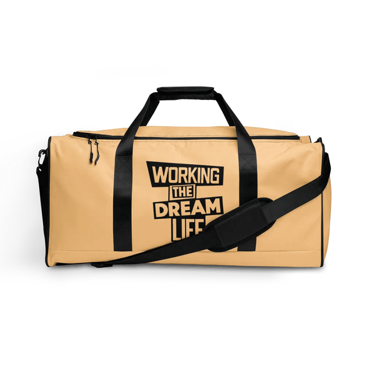 Cream All-Over Print Duffle Bag – Working The Dream Life | Premium Travel & Work Lifestyle Statement product image (1)