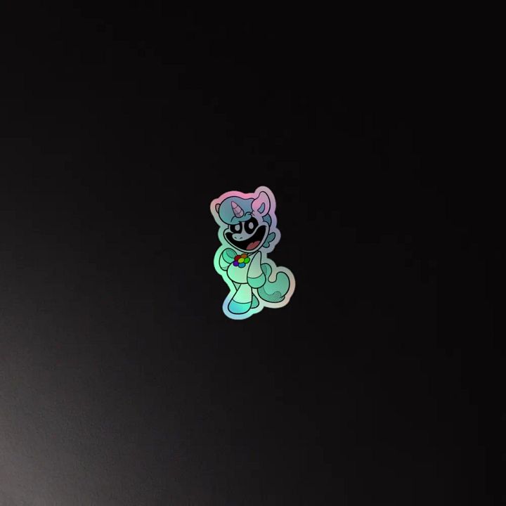 Smilling Critters Cheerful Unicorn Holographic Sticker Sheet product image (2)