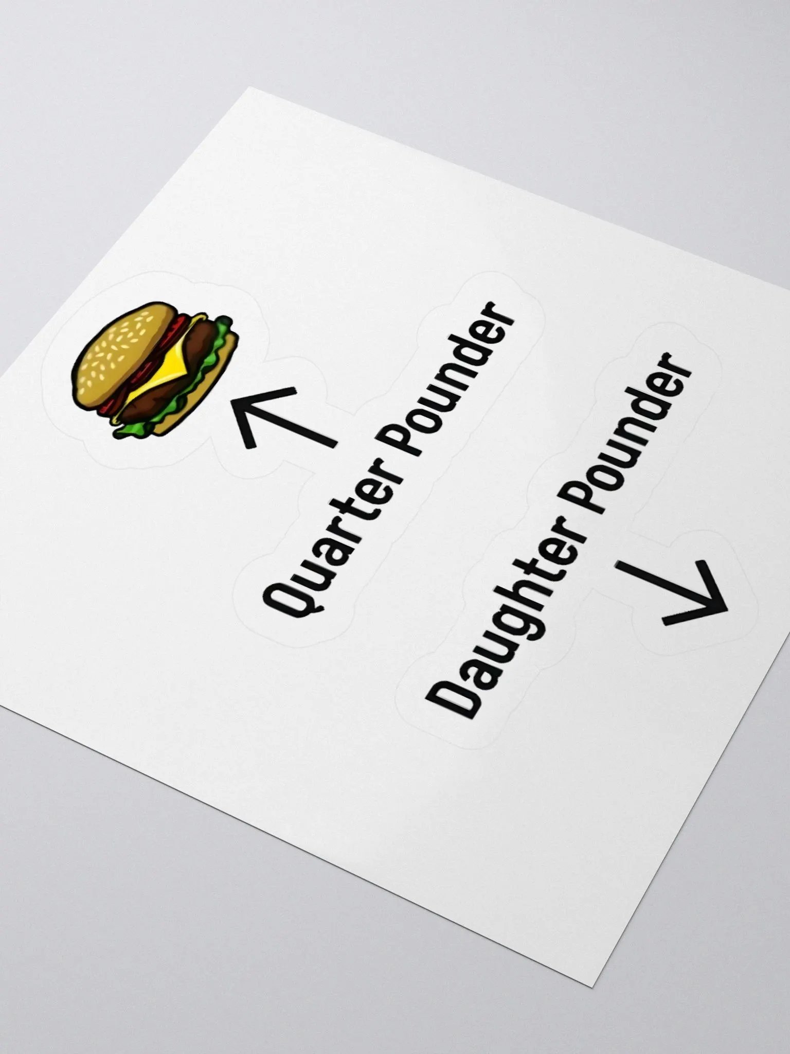 Quarter Pounder Daughter Pounder Sticker product image (3)