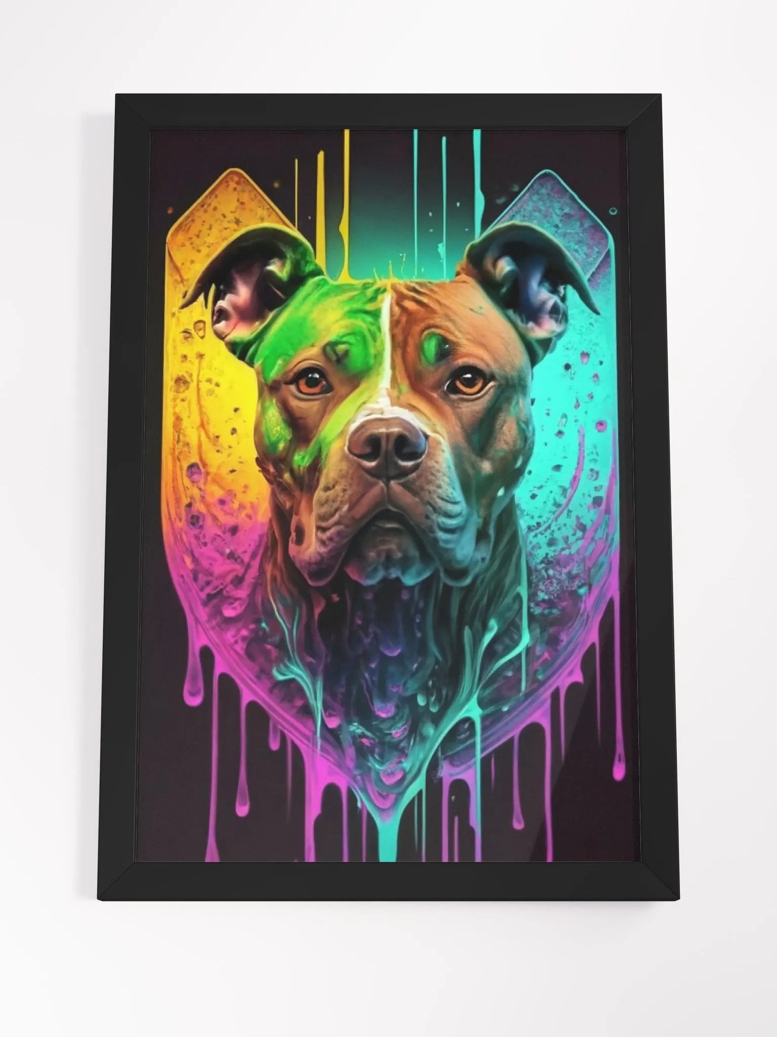 Unleash the Colors: Abstract Pit Bull Art Print product image (8)