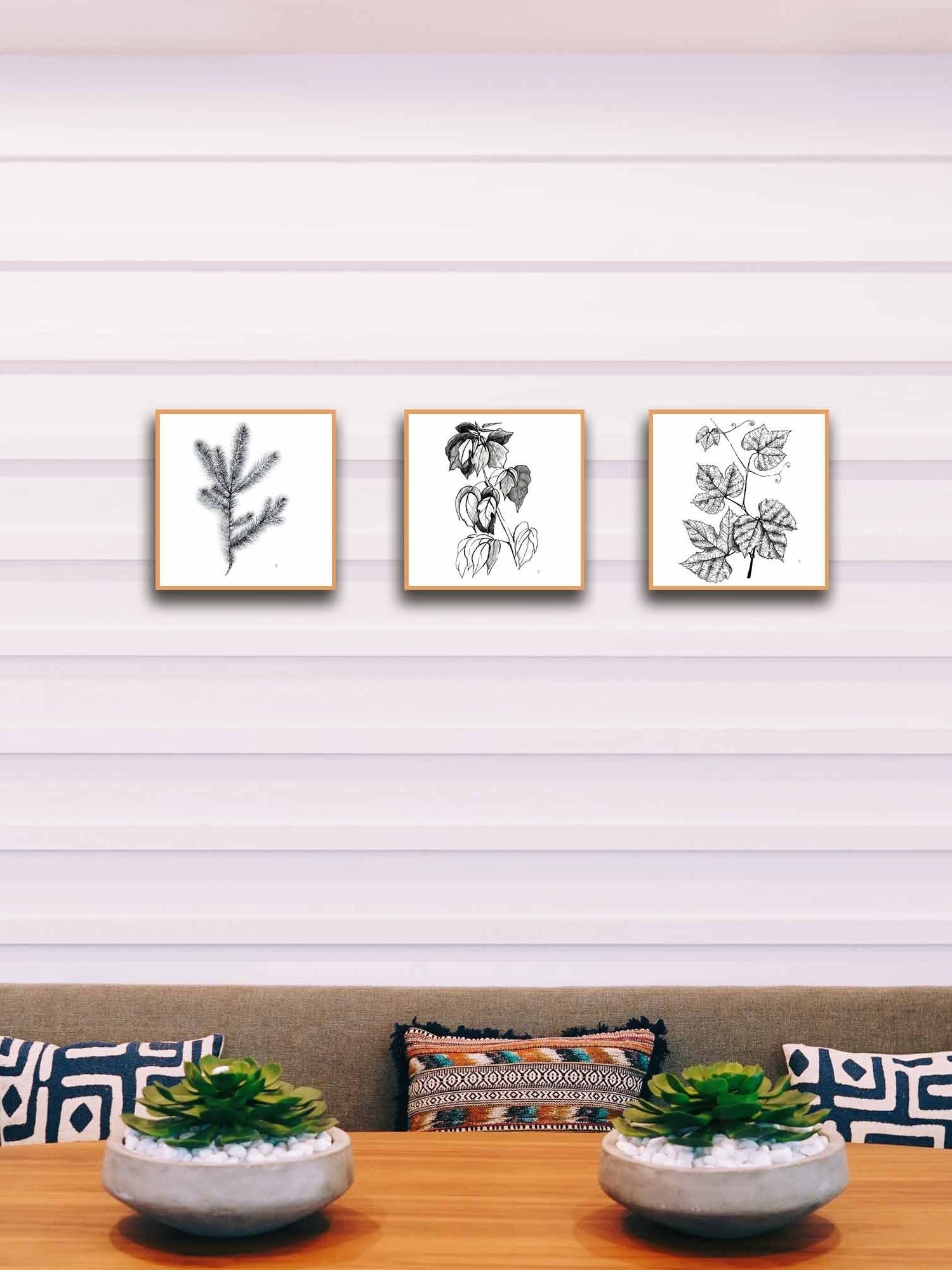 Botanical Line Art Canvas Print - Stylish Graphical Twig product image (9)