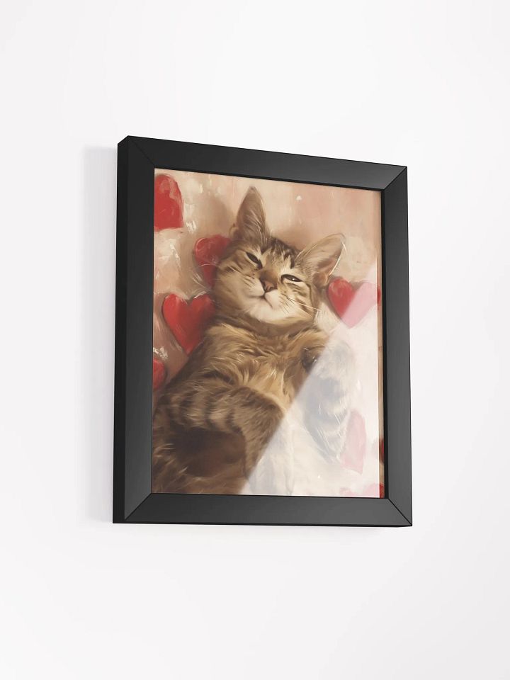 Heartfelt Feline Love - Framed Matte Poster product image (4)