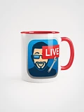 Chic Two-Tone YouTube Moderator Mug – Ideal for Left-Handed Users product image (1)