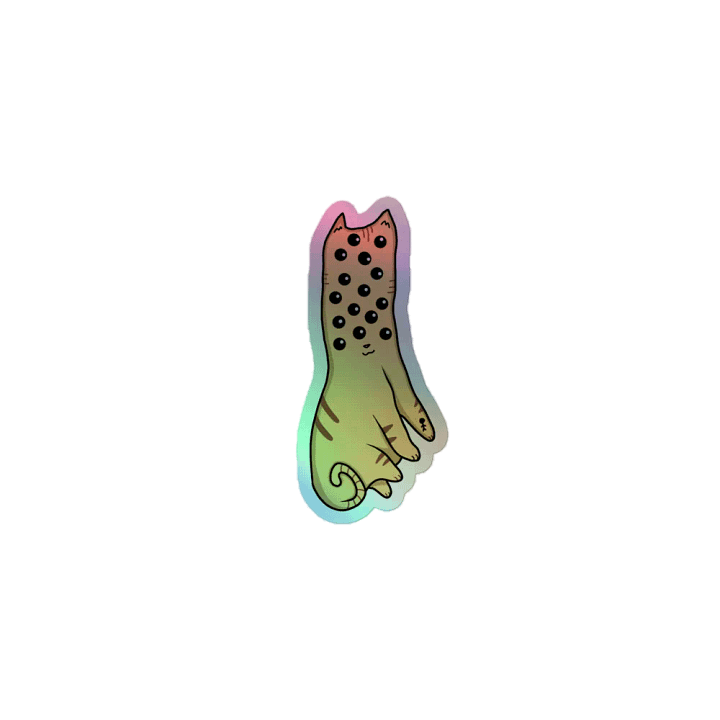 BIBLICALLY ACCURATE HOLO CAT STICKER product image (1)
