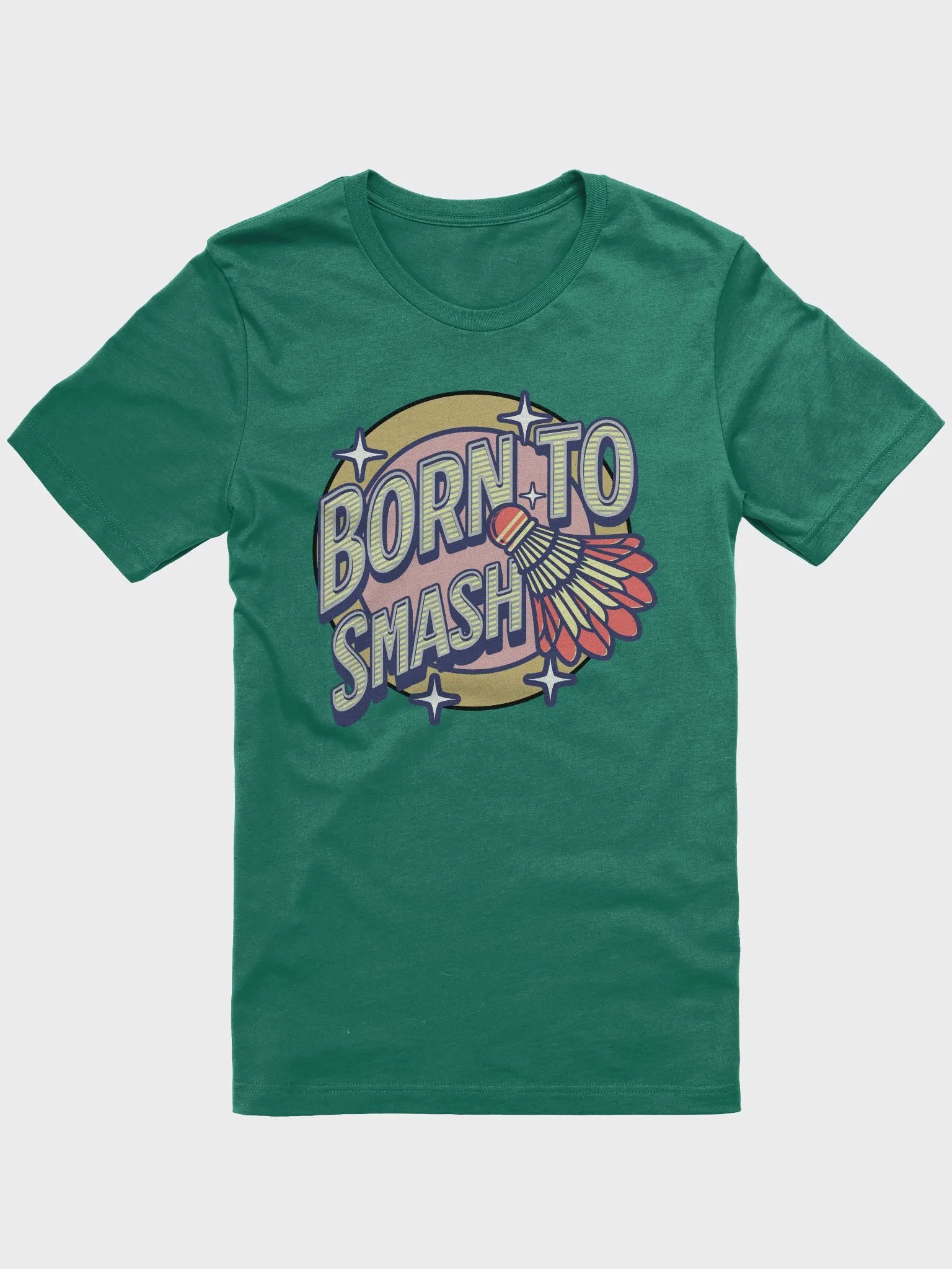 Born To Smash Badminton Shuttlecock Dynamic Tee product image (1)