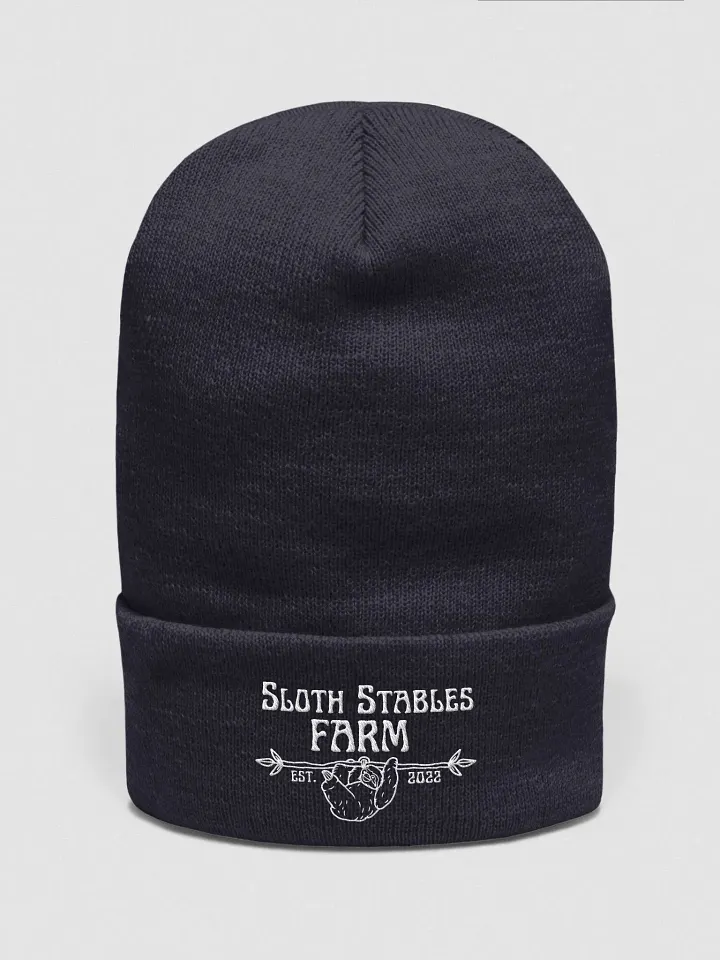 Sloth Stables Farm Beanie - White Embroidery product image (1)
