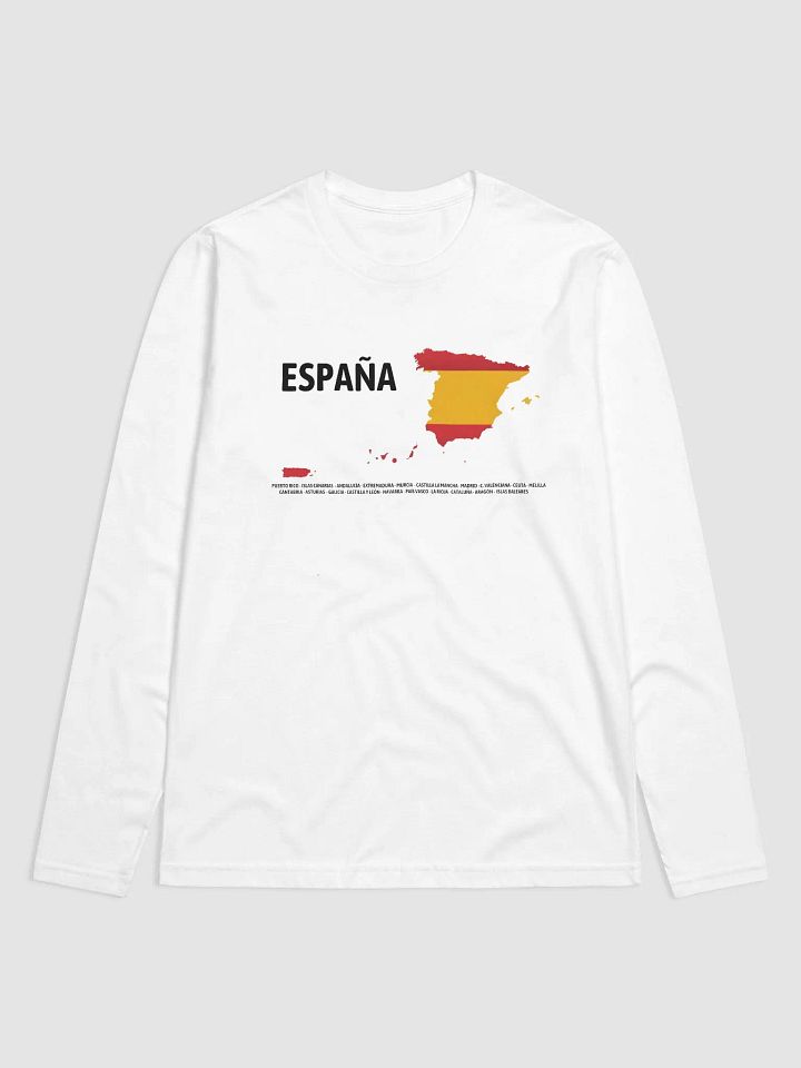 Camiseta manga larga blanca - Mapa de España (incluye Puerto Rico) product image (2)
