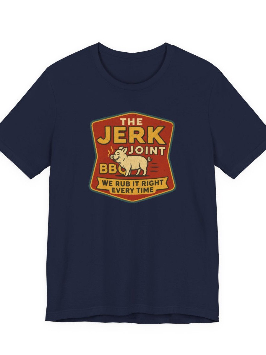 The Jerk Joint BBQ T-Shirt – Funny Retro BBQ Parody Shirt We Rub It Right Every Time product image (61)