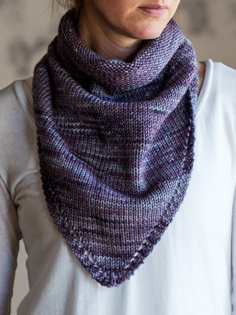 Triangle Scarf Bandana Knitting Pattern - Cheerful product image (1)