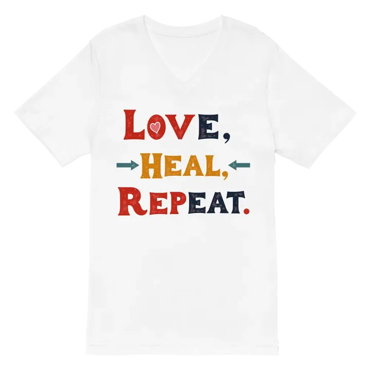 Rustic Love Heal Repeat V-Neck Tee product image (2)