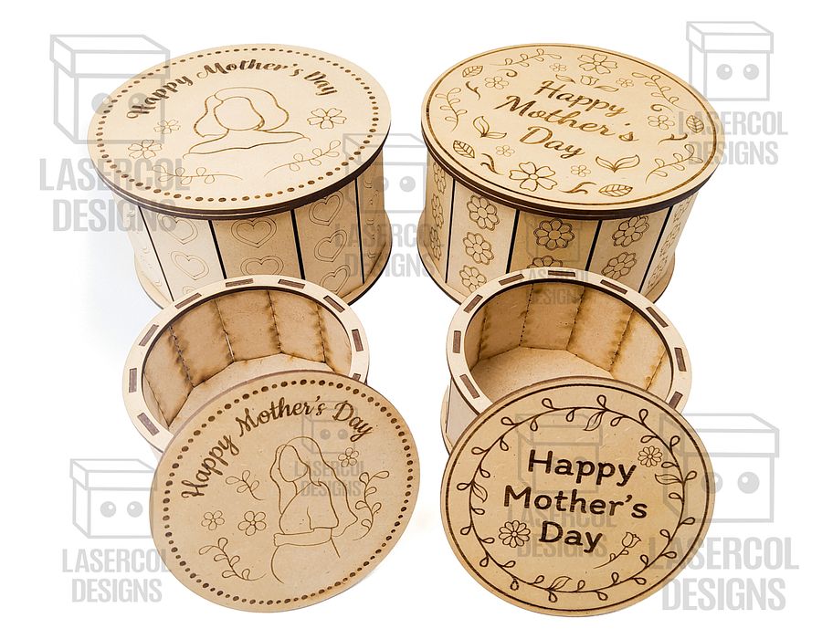 Mother's Day Gift Boxes (4 Styles, 2 Sizes) - Laser Cut Files product image (9)