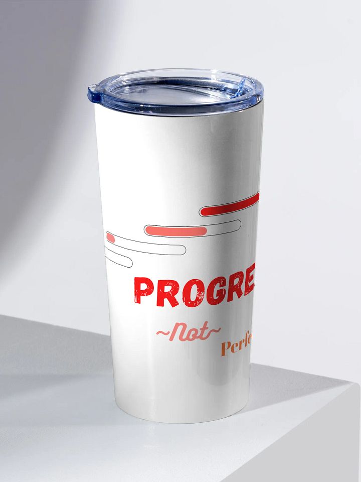 Red 20 oz Stainless Steel Tumbler: Progress, not Perfection product image (2)