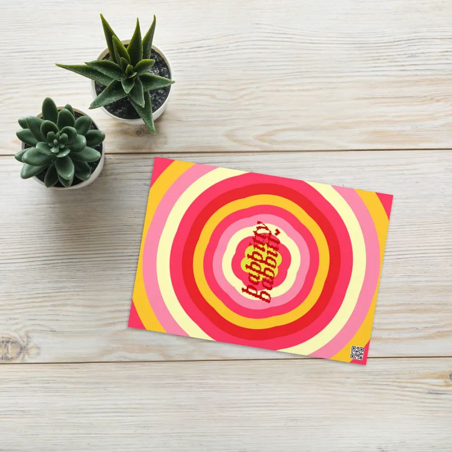 I Love You retro portrait greetings card product image (7)