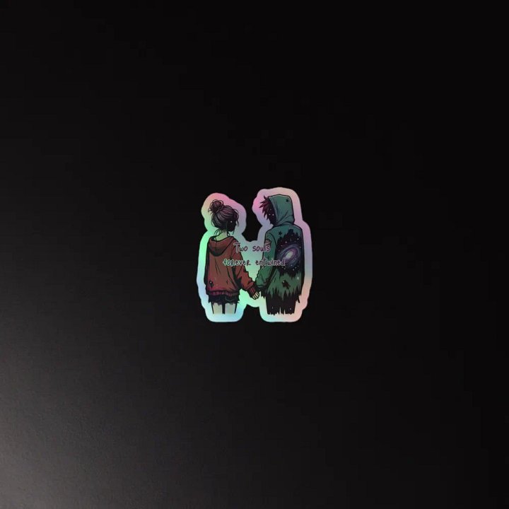 Two Souls Forever Entwined Kiss-Cut Holographic Sticker product image (2)