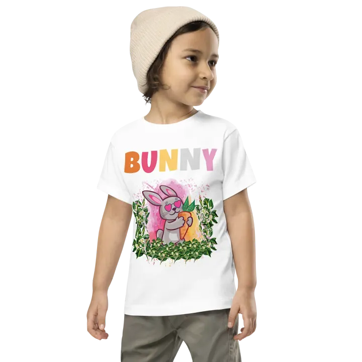 Bunny Cute Funny Colorful Bella+ Canvas Toddler T-Shirt – Best Gift for Boys and Girls product image (1)