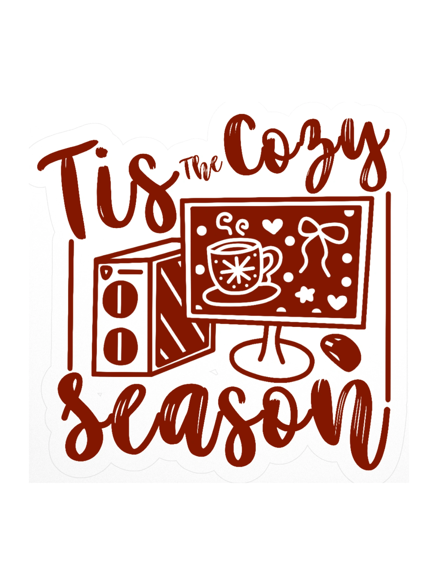 Tis The Season Red Sticker product image (1)